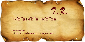Téglás Róza névjegykártya